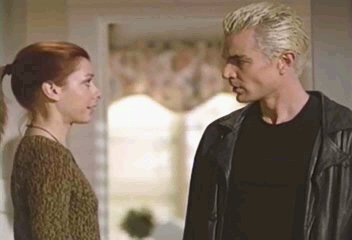 Spike and Willow share a moment