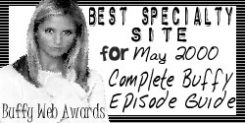 Buffy Web Awards - Best Specialty Site